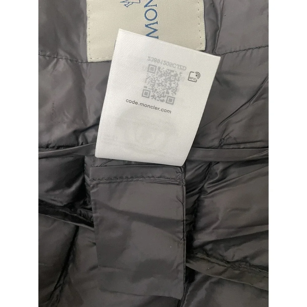 Moncler Kids‎ Hooded Down Puffer Jacket Size 2 Black Full Zip
